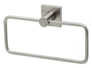 Radii Hand Towel Holder With Square Plate In Brushed Nickel By Phoenix by PHOENIX, a Towel Rails for sale on Style Sourcebook