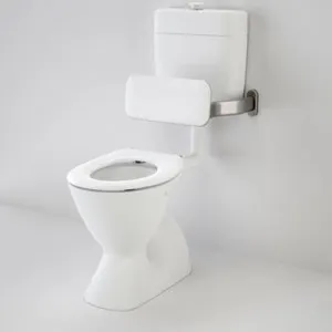 Cosmo Care V2 Connector Snv Suite With Backrest & Caravelle Care Single Flap Seat | Made From Stainless Steel In White By Caroma by Caroma, a Toilets & Bidets for sale on Style Sourcebook