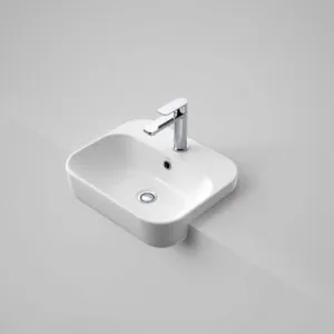 Luna Semi Recessed Basin 1Th | Made From Vitreous China In White | 3L By Caroma by Caroma, a Basins for sale on Style Sourcebook