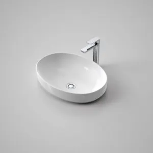 Tribute Sculptural Inset Oval Basin L/Overflow 515mm Nth | Made From Clay In White | 10.5L By Caroma by Caroma, a Basins for sale on Style Sourcebook