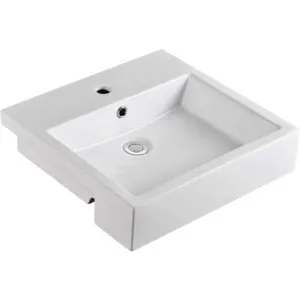 Munich Semi-Recessed Basin | Made From Vitreous China In White | 6.2L By Oliveri by Oliveri, a Basins for sale on Style Sourcebook