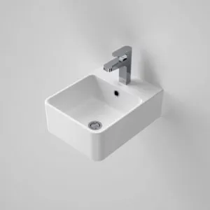 Cube Wall Basin 1 Tap Hole | Made From Vitreous China In White | 4.8L By Caroma by Caroma, a Basins for sale on Style Sourcebook