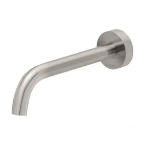 Vivid Slimline Wall Bath Spout/Outlet 180mm Curved | Made From Brass In Brushed Nickel By Phoenix by PHOENIX, a Bathroom Taps & Mixers for sale on Style Sourcebook