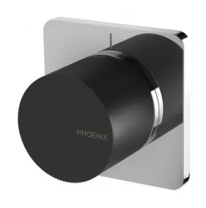 Toi Wall Bath Or Shower Mixer Chrome/Matte | Made From Brass In Black/Chrome Finish By Phoenix by PHOENIX, a Bathroom Taps & Mixers for sale on Style Sourcebook