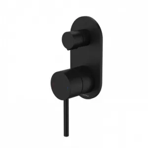 Liano II Bath/Shower Mixer With Diverter Rounded Cover Plate Matte Sales Kit | Made From Brass In Black By Caroma by Caroma, a Bathroom Taps & Mixers for sale on Style Sourcebook