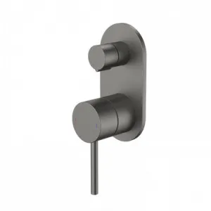 Liano II Bath/Shower Mixer With Diverter - Rounded Cover Plate - - Sales Kit | Made From Brass In Gunmetal By Caroma by Caroma, a Bathroom Taps & Mixers for sale on Style Sourcebook