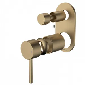 Liano II Bath/Shower Mixer With Diverter Trim Kit - Rounded Cover Plate - Brushed | Made From Brass/Brushed Brass By Caroma by Caroma, a Bathroom Taps & Mixers for sale on Style Sourcebook