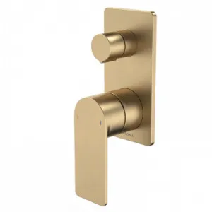 Urbane II Bath/Shower Mixer With Diverter - Rectangular Cover Plate - Brushed - Sales Kit | Made From Brass/Brushed Brass By Caroma by Caroma, a Bathroom Taps & Mixers for sale on Style Sourcebook