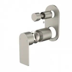 Urbane II Bath/Shower Mixer With Diverter Trim Kit - Round Cover Plate | Made From Brass In Brushed Nickel By Caroma by Caroma, a Bathroom Taps & Mixers for sale on Style Sourcebook