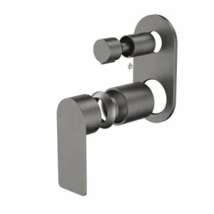 Urbane II Bath/Shower Mixer With Diverter Trim Kit - Round Cover Plate | Made From Brass In Gunmetal By Caroma by Caroma, a Bathroom Taps & Mixers for sale on Style Sourcebook