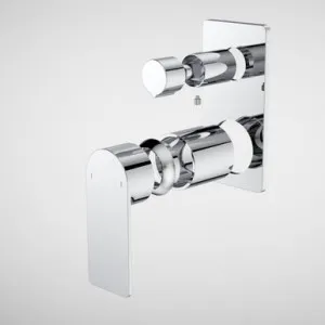 Urbane II Bath/Shower Mixer With Diverter Trim Kit - Rectangular Cover Plate | Made From Brass In Chrome Finish By Caroma by Caroma, a Bathroom Taps & Mixers for sale on Style Sourcebook