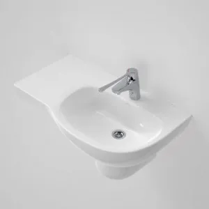 Care 700 Wall Basin With Left Hand Shelf 1Th | Made From Vitreous China In White | 9L By Caroma by Caroma, a Basins for sale on Style Sourcebook