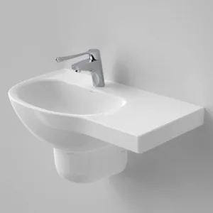 Care 700 Wall Basin With Right Hand Shelf 1Th | Made From Vitreous China In White | 9L By Caroma by Caroma, a Basins for sale on Style Sourcebook