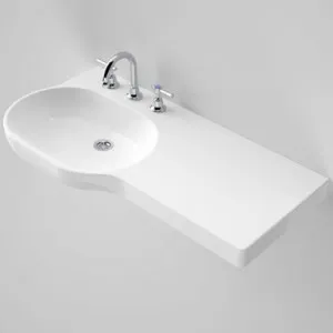 Opal 920 Right Hand Wall Basin With Plug & Waste 3Th | Made From Vitreous China In White | 10L By Caroma by Caroma, a Basins for sale on Style Sourcebook