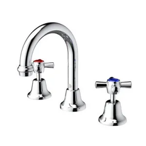 Caravelle Classic Cross Basin Set | Made From Brass In Chrome Finish By Caroma by Caroma, a Bathroom Taps & Mixers for sale on Style Sourcebook