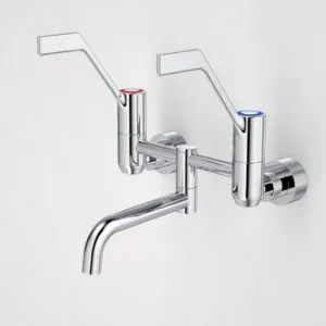 G Series+ Underslung Exposed Wall Sink Set (200mm Outlet + 150mm Handles) | Made From Brass In Chrome Finish By Caroma by Caroma, a Kitchen Taps & Mixers for sale on Style Sourcebook