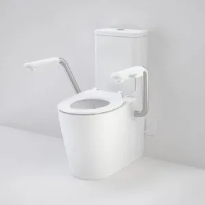 Care 660 Cleanflush Wall Faced Cc Easy Height Be Suite With Nurse Call Armrests Right & Caravelle Single Flap Seat Ag In White By Caroma by Caroma, a Toilets & Bidets for sale on Style Sourcebook