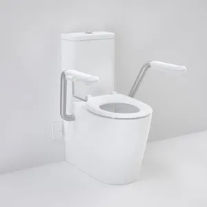 Care 660 Cleanflush Wall Faced Cc Easy Height Be Suite With Nurse Call Armrest Right & Caravelle Single Flap Seat In White By Caroma by Caroma, a Toilets & Bidets for sale on Style Sourcebook