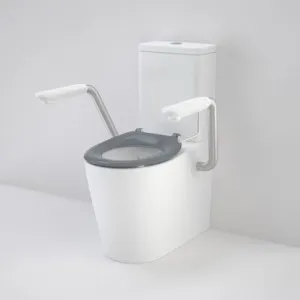 Care 660 Cleanflush Wall Faced Cc Easy Height Be Suite With Armrests & Caravelle Single Flap Seat Ag In White By Caroma by Caroma, a Toilets & Bidets for sale on Style Sourcebook