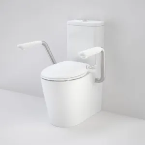 Care 660 Cleanflush Wall Face Cc Easy Height Bi Suite With Armrests And Caravelle Double Flap Seat In White By Caroma by Caroma, a Toilets & Bidets for sale on Style Sourcebook