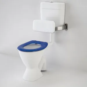 Care 100 V2 Connector Snv Suite With Backrest & Caravelle Care Single Flap 4Star In White/Sorrento Blue By Caroma by Caroma, a Toilets & Bidets for sale on Style Sourcebook