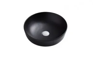 Basin Naples Above Counter Round 415mm X 135mm | Made From Vitreous China In Matte Black | 9.3L By Oliveri by Oliveri, a Basins for sale on Style Sourcebook