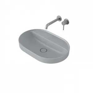 Liano II 600mm Pill Inset Basin With Tap Landing (0 Tap Hole) Matte (Special Order) In Grey By Caroma by Caroma, a Basins for sale on Style Sourcebook