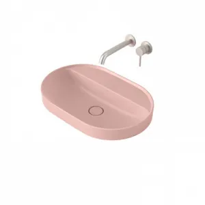 Liano II 600mm Pill Inset Basin With Tap Landing (0 Tap Hole) Matte (Special Order) In Pink By Caroma by Caroma, a Basins for sale on Style Sourcebook