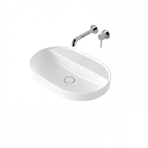 Liano II 600mm Pill Inset Basin With Tap Landing (0 Tap Hole) In White By Caroma by Caroma, a Basins for sale on Style Sourcebook