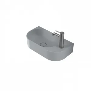 Liano II Hand Wall Basin (1 Tap Hole) Matte (Special Order) In Grey By Caroma by Caroma, a Basins for sale on Style Sourcebook