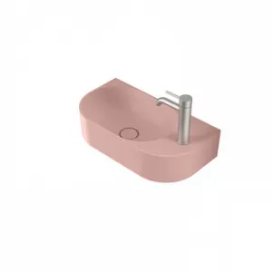 Liano II Hand Wall Basin (1 Tap Hole) Matte (Special Order) In Pink By Caroma by Caroma, a Basins for sale on Style Sourcebook