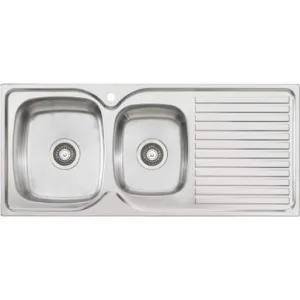 Endeavour 1 & 3/4 Bowl Topmount Sink With Drainer Left Bowl 1Th | Made From Stainless Steel By Oliveri by Oliveri, a Kitchen Sinks for sale on Style Sourcebook