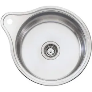 Solitaire Round Bowl Topmount Or Undermount Sink With Tap Landing 1Th | Made From Stainless Steel By Oliveri by Oliveri, a Troughs & Sinks for sale on Style Sourcebook