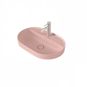 Liano II 600mm Pill Inset Basin With Tap Landing (1 Tap Hole) Matte (Special Order) In Pink By Caroma by Caroma, a Basins for sale on Style Sourcebook