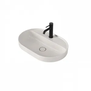 Liano II 600mm Pill Inset Basin With Tap Landing (1 Tap Hole) Matte Speckled (Special Order) In Matte White By Caroma by Caroma, a Basins for sale on Style Sourcebook