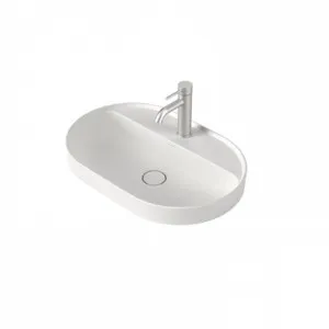 Liano II 600mm Pill Inset Basin With Tap Landing (1 Tap Hole) In Matte White By Caroma by Caroma, a Basins for sale on Style Sourcebook