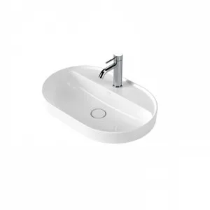 Liano II 600mm Pill Inset Basin With Tap Landing (1 Tap Hole) In White By Caroma by Caroma, a Basins for sale on Style Sourcebook