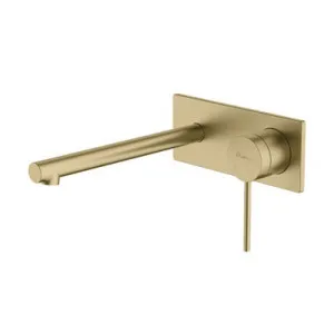 Venice Wall Bath Or Basin Mixer (Straight 200mm Spout And Wall Plate) 5Star Classic In Gold By Oliveri by Oliveri, a Bathroom Taps & Mixers for sale on Style Sourcebook