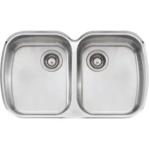 Monet Sink Double Bowl Mo70U 820mm X 500mm No Tap Hole Undermount | Made From Stainless Steel By Oliveri by Oliveri, a Kitchen Sinks for sale on Style Sourcebook