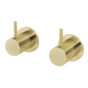 Vivid Slimline Wall Taps (Top Assemblies) (Pair) | Made From Brass In Gold By Phoenix by PHOENIX, a Bathroom Taps & Mixers for sale on Style Sourcebook