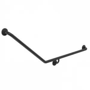 Care Support Grab Rail 140 Degree 870X700 Angled Left Matte | Made From Rubber In Black By Caroma by Caroma, a Showers for sale on Style Sourcebook