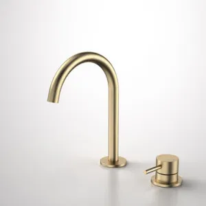 Liano II Hob Basin Mixer Set 160mm | Made From Brushed Brass By Caroma by Caroma, a Bathroom Taps & Mixers for sale on Style Sourcebook