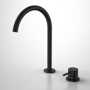 Liano II Hob Basin/Sink Mixer Set 200mm | Made From Gunmetal In Matte Black By Caroma by Caroma, a Kitchen Taps & Mixers for sale on Style Sourcebook