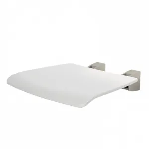 Opal Support Shower Seat Folding Brushed Nickel/White By Caroma by Caroma, a Towel Rails for sale on Style Sourcebook