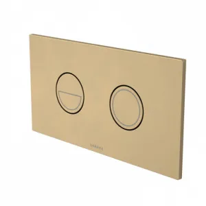 Invisi Series Ii® Plate & Button Round Dual Flush Brushed | Made From Metal/Brushed Brass By Caroma by Caroma, a Toilets & Bidets for sale on Style Sourcebook