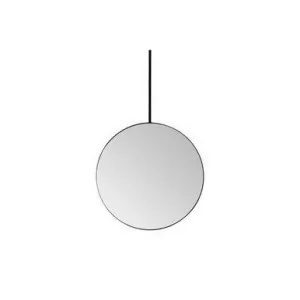 Stella Round Mirror 700 X 700mm Matte With Adjustable Rail In Black By ADP by ADP, a Vanity Mirrors for sale on Style Sourcebook