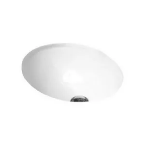 Entice Oval Under Counter Basin 420mm X 350mm X 200mm | Made From Ceramic In Gloss White | 5L to Overflow By ADP by ADP, a Basins for sale on Style Sourcebook