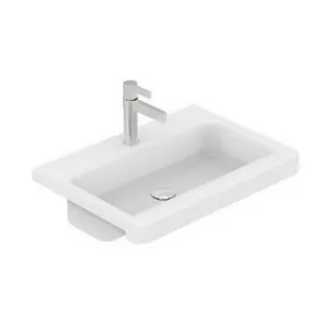 Integrity Semi-Recessed Basin 400mm X 550mm X 125mm Matte | Made From Solid Surface In White | 6L to Rim By ADP by ADP, a Basins for sale on Style Sourcebook