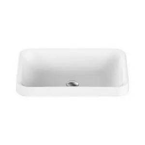 Pride True Justice Semi-Inset Basin 545mm X 365mm X 125mm Matte | Made From Solid Surface In White | 9L to Rim By ADP by ADP, a Basins for sale on Style Sourcebook