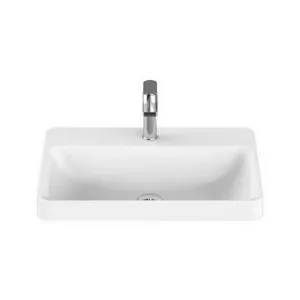 Courage Semi-Inset Basin 545mm X 425mm X 119mm Matte | Made From Solid Surface In White | 7L to Rim By ADP by ADP, a Basins for sale on Style Sourcebook
